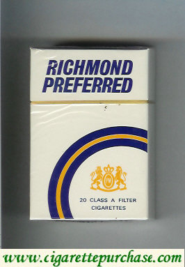 Richmond Preferred cigarettes hard box