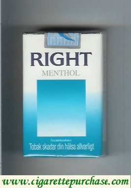 Right Menthol cigarettes soft box