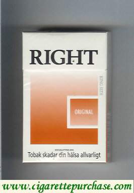 Right Original cigarettes hard box