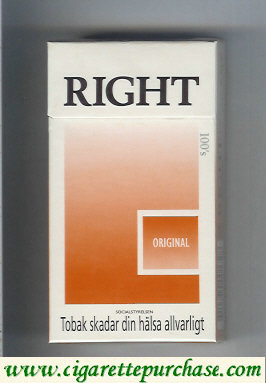 Right Original 100s cigarettes hard box