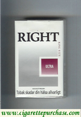 Right Ultra cigarettes soft box