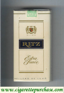 Ritz Extra Suave Slims 100s cigarettes soft box