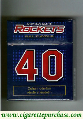 Rockets 40 Full Flavour American Blend cigarettes hard box
