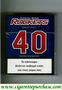 Rockets 40 Original American Blend cigarettes hard box