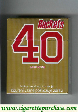 Rockets 40 Lights cigarettes hard box