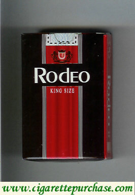 Rodeo King Size cigarettes black and red hard box