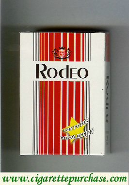 Rodeo cigarettes white and red hard box