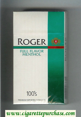 Roger Full Flavor Menthol 100s cigarettes hard box