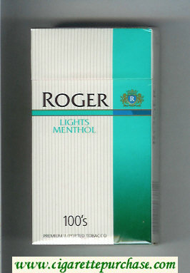 Roger Lights Menthol 100s cigarettes hard box