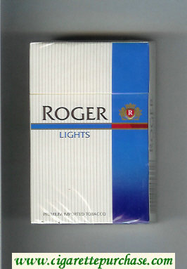 Roger Lights cigarettes hard box