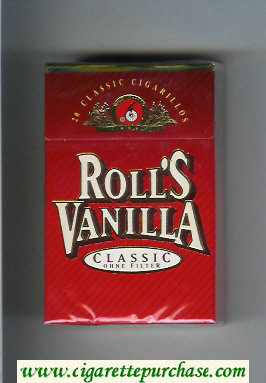 Roll's Vanilla Classic cigarettes hard box