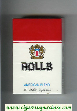 Rolls American Blend cigarettes hard box