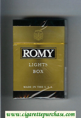 Romy Lights cigarettes hard box