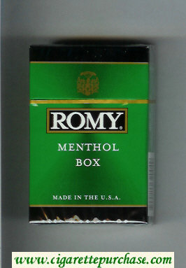 Romy Menthol cigarettes hard box