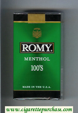 Romy Menthol 100s cigarettes soft box