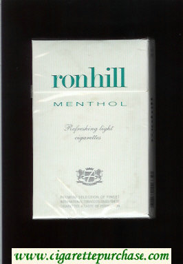 Ronhill Menthol cigarettes white hard box