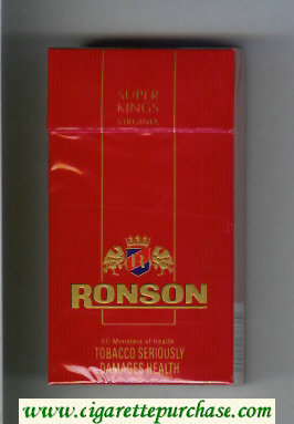 Ronson Virginia 100s cigarettes red hard box