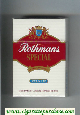 Rothmans Special Special Mild By Special Appointment cigarettes hard box