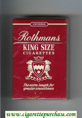 Rothmans King Size Untipped cigarettes red hard box