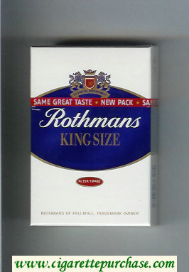 Rothmans King Size Filter Tipped By Special Appointment cigarettes hard box