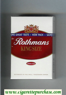 Rothmans King Size Special Mild By Special Appointment cigarettes hard box