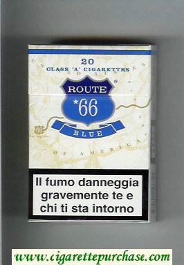 Route 66 United Blue cigarettes hard box