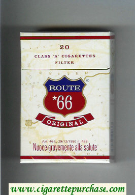 Route 66 United Original cigarettes hard box