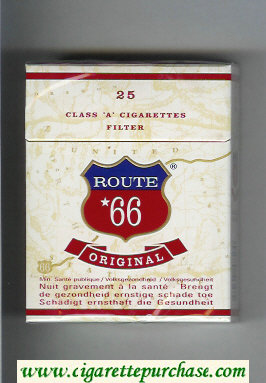 Route 66 United Original 25 cigarettes hard box