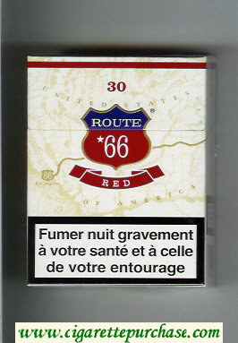 Route 66 United Red 30 cigarettes hard box