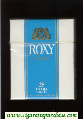 Roxy Dual 25 Extra Light cigarettes hard box