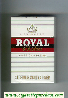 Royal Extra American Blend cigarettes hard box