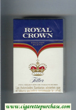 Royal Crown Filter English Blend cigarettes hard box