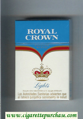 Royal Crown Lights English Blend cigarettes hard box