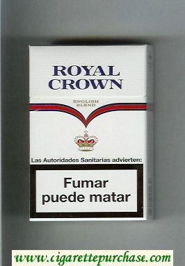 Royal Crown English Blend cigarettes white and white hard box