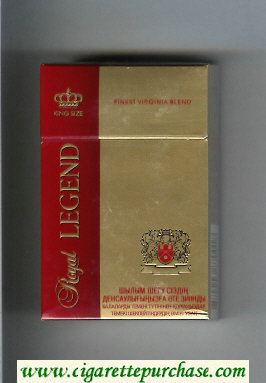 Royal Legend King Size Finest Virginia Blend Cigarettes hard box