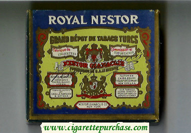 Royal Nestor cigarettes wide flat hard box