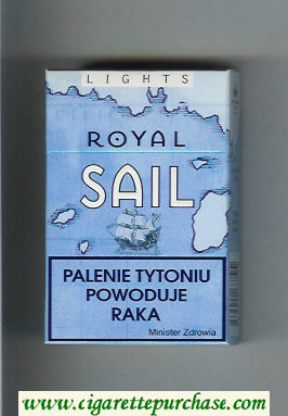 Royal Sail Lights cigarettes hard box