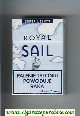 Royal Sail Super Lights cigarettes hard box