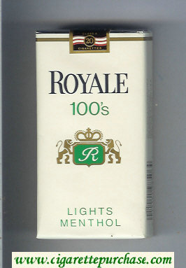 Royale 100s Lights Menthol cigarettes soft box