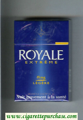 Royale Extreme Legere cigarettes hard box