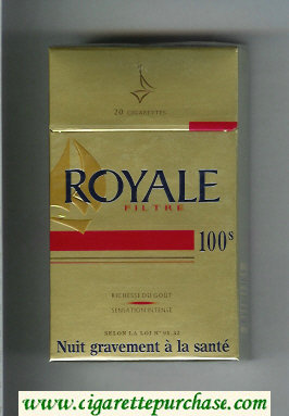 Royale Filtre 100s cigarettes gold and red hard box