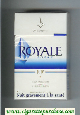 Royale Legere 100s cigarettes hard box