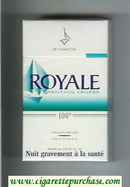 Royale Menthol Legere 100s cigarettes hard box