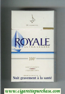 Royale Ultra Legere 100s cigarettes hard box