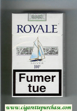 Royale Silver 100s American Blend cigarettes hard box