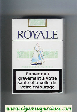 Royale Menthol White cigarettes hard box
