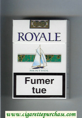 Royale Menthol cigarettes white and green hard box