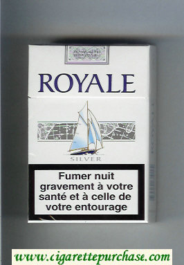 Royale Silver cigarettes hard box