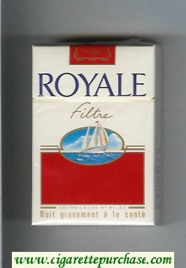 Royale Filtre cigarettes white and red hard box