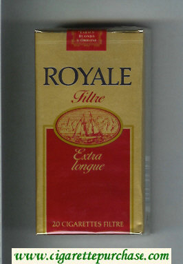 Royale Filtre 100s cigarettes gold and bright red soft box